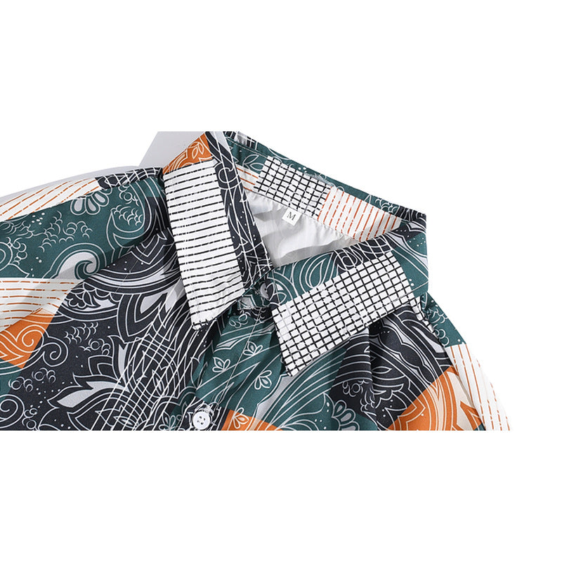 Switch print aloha short sleeve shirt
