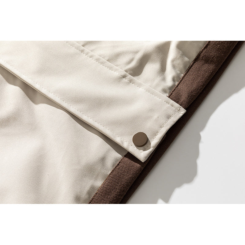 Hooded layered loose casual American casual jacket