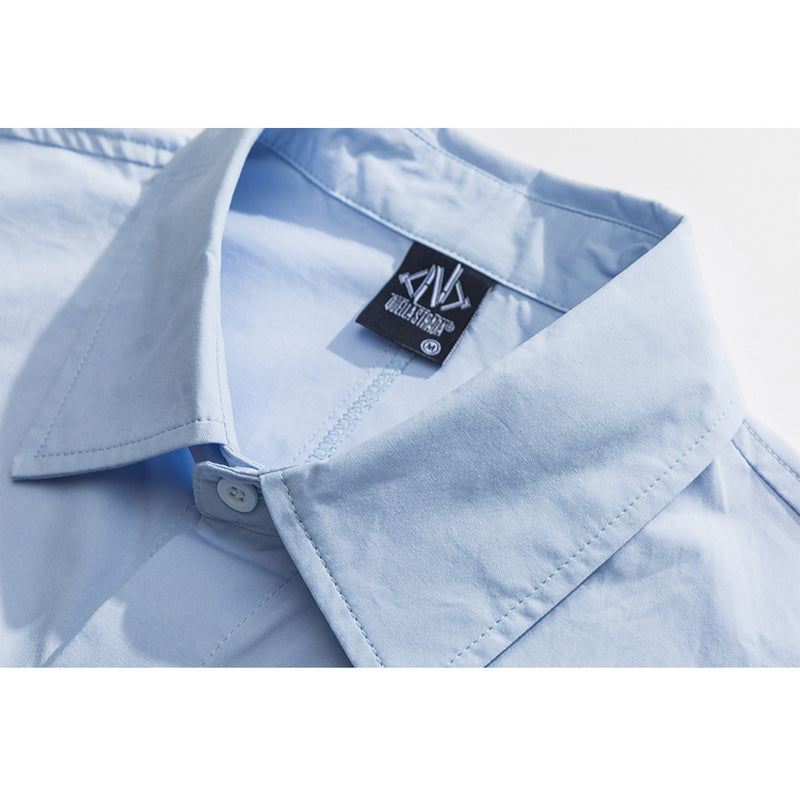 Drawcord pocket cotton short sleeve shirt available in 3 colors