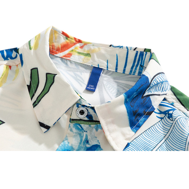 New for summer: Aloha print short-sleeved shirt