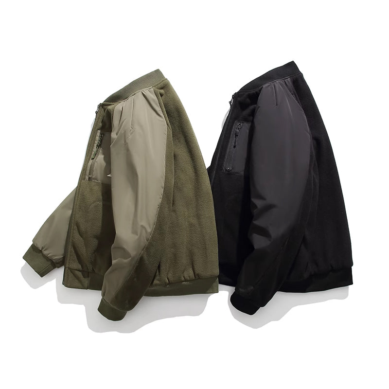 Padded fleece flight jacket