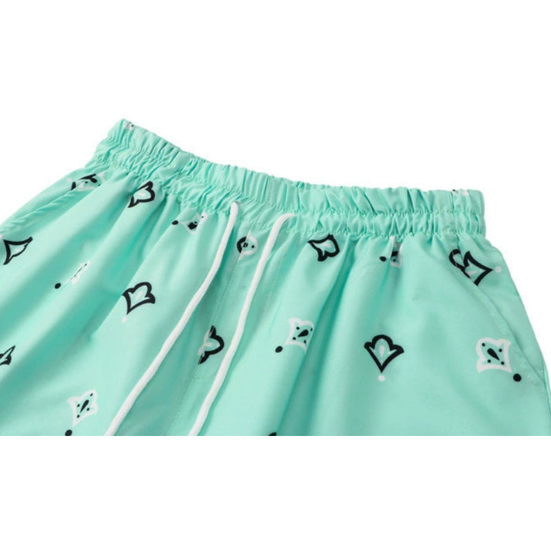 New Summer Cashew Nuts Short Sleeve Shirt + Shorts 2-Piece Set