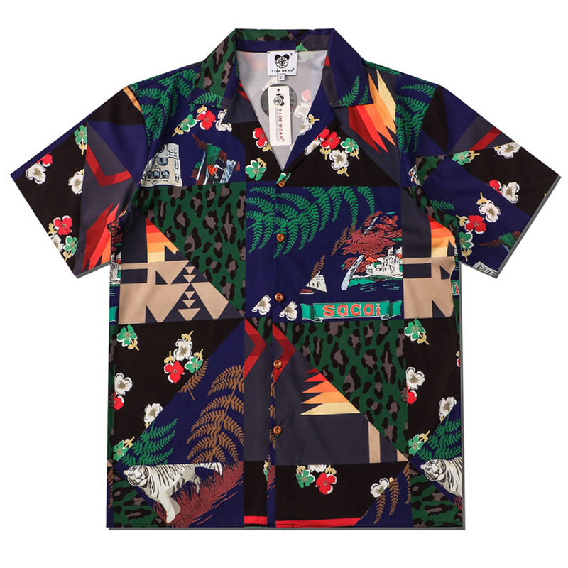 New for summer: Aloha-style jungle print short-sleeved shirt