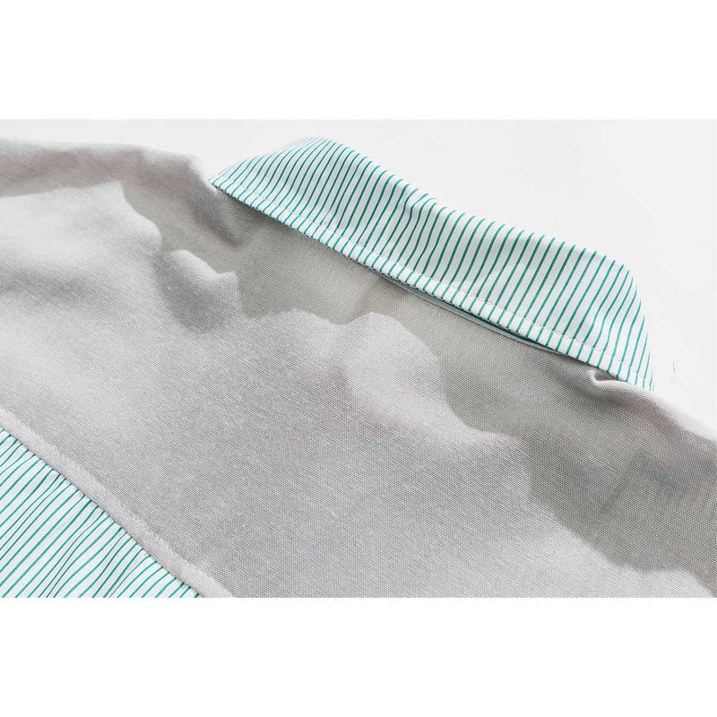 Fashionable striped long-sleeved work shirt