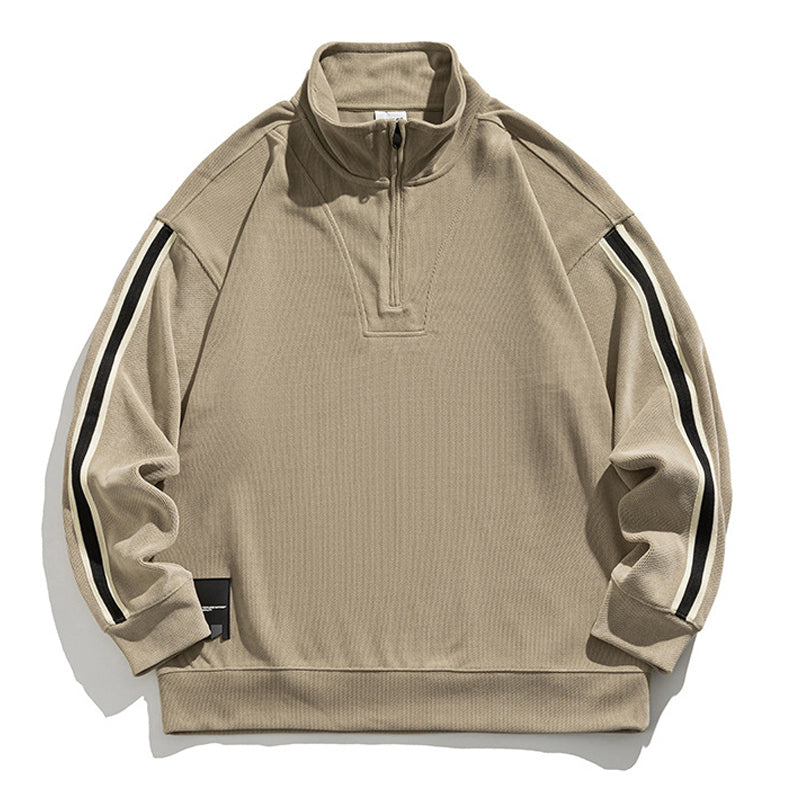 Fashionable stand-up collar zipper hoodie