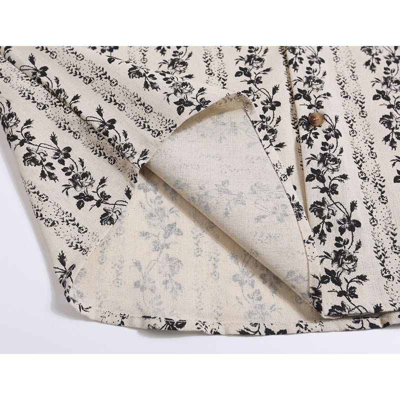 New for summer: floral print short-sleeved shirt