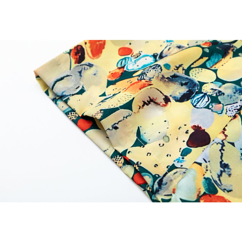 A Hawaiian print short-sleeved shirt perfect for summer