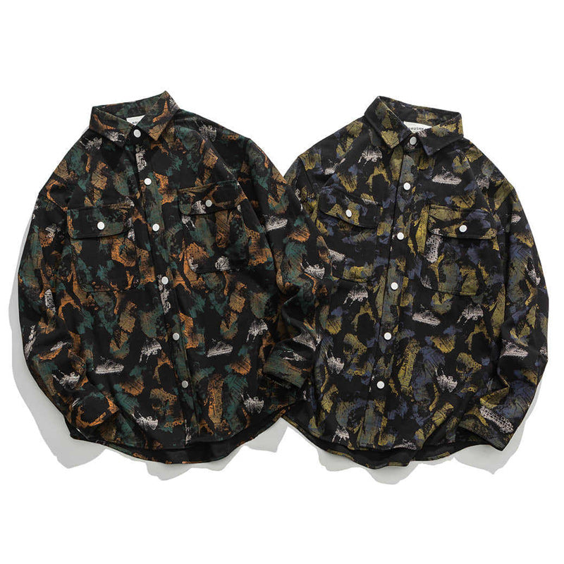 Autumn fashion camouflage long sleeve shirt