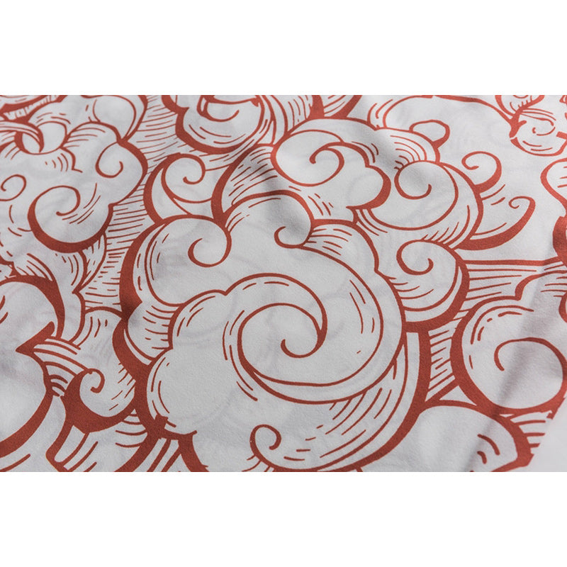 Cuban color "Wave" all-over print aloha shirt, short sleeves