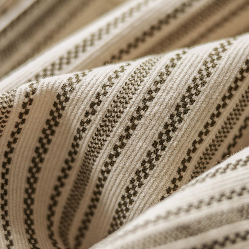 Ethnic Stripe Corduroy Henley Shirt