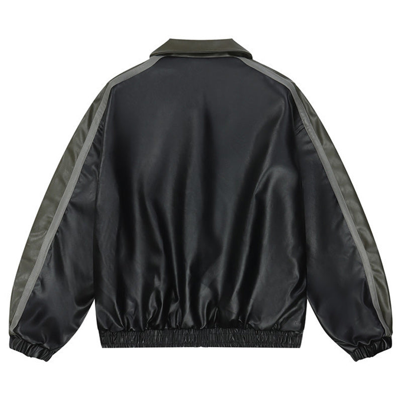cityboy color-block PU jacket