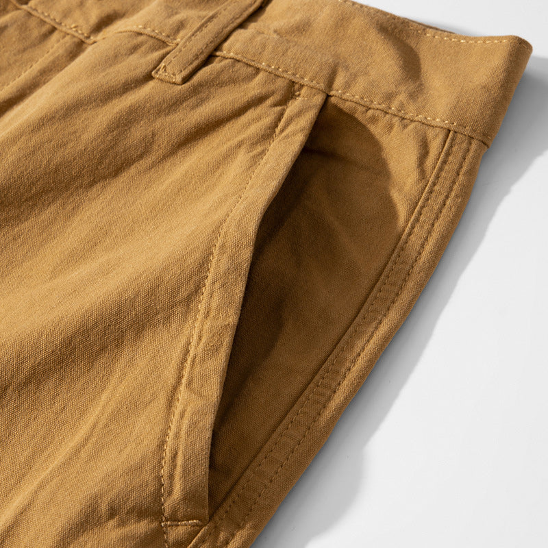 Piqué canvas multi-pocket work pants