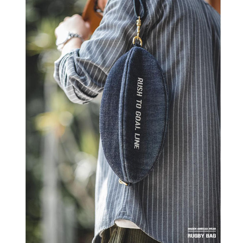 13.5 oz Denim Alphabet Side Bag