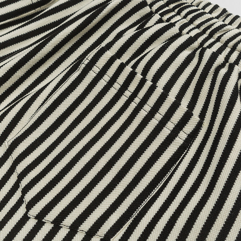 New Summer Striped Knit Shorts