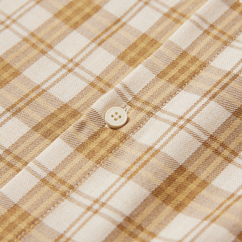 New Autumn Cityboy Check Pattern Long Sleeve Shirt