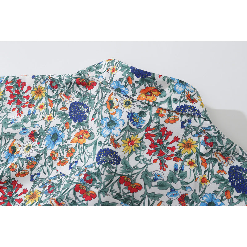 "Beautiful Flowers" Autumn Long Sleeve Print Shirt