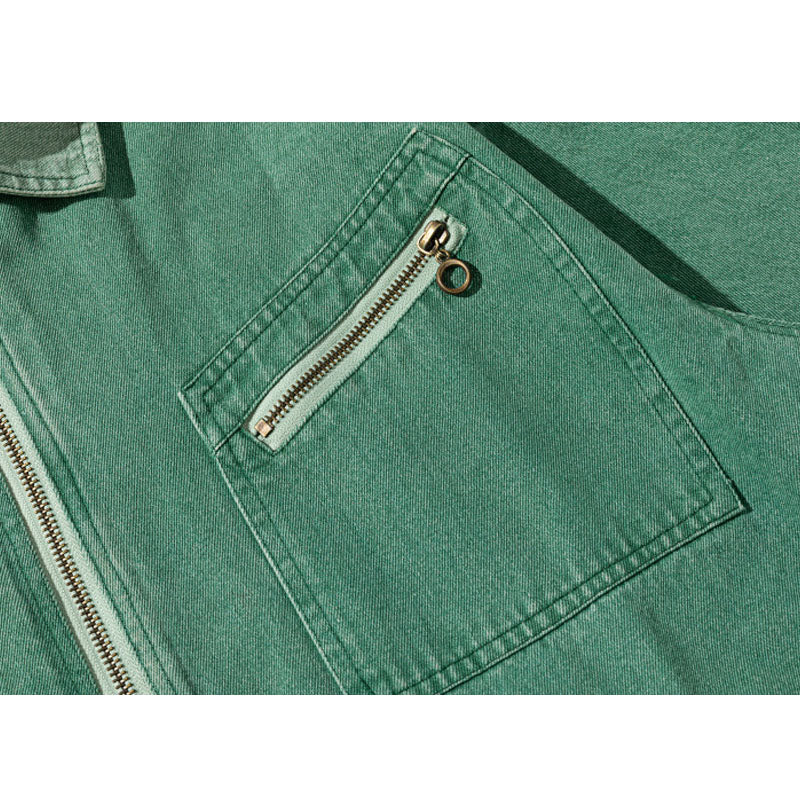 vintage無地ウオッシュ加工ジャケット