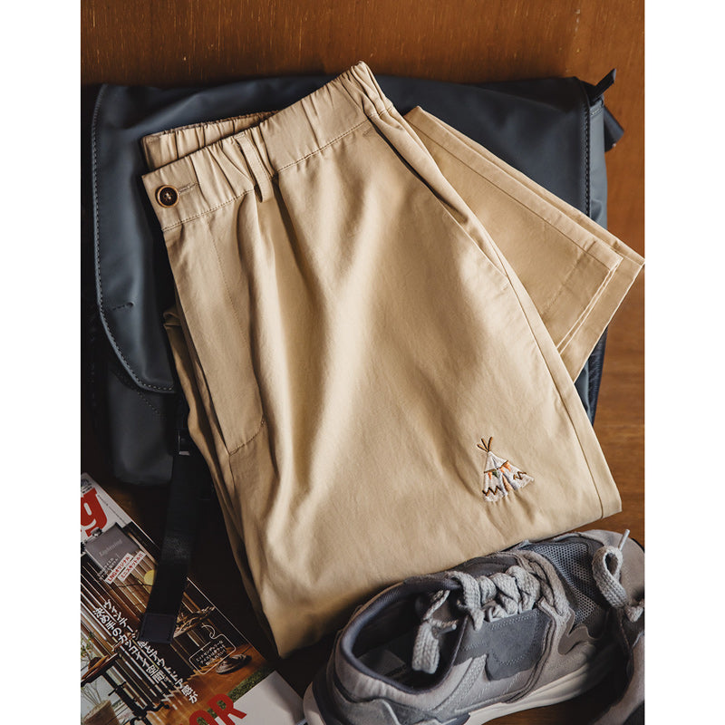 Indian tent and polar bear embroidered slacks