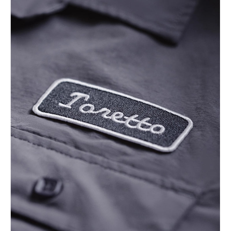 Embroidered tag double pocket work shirt