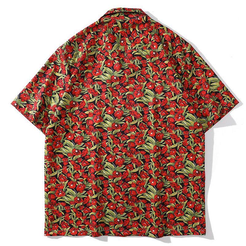 New for summer: floral print short-sleeved shirt