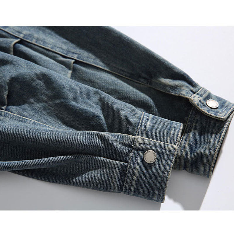 Multi Pocket スタンドカラーデニムジャケット