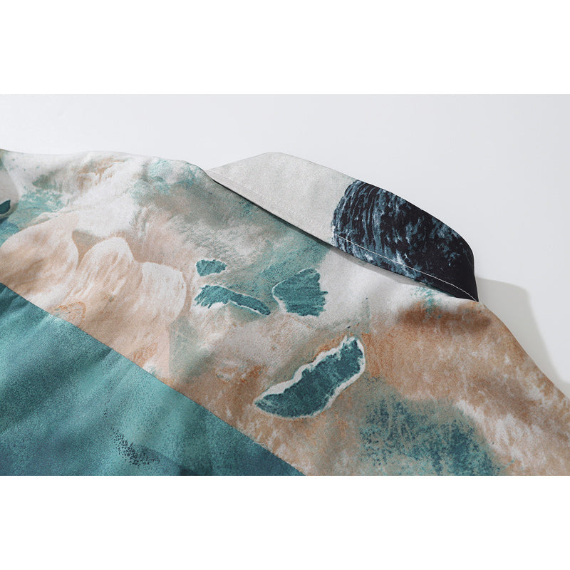 Autumn "Wave" Print Long Sleeve Shirt