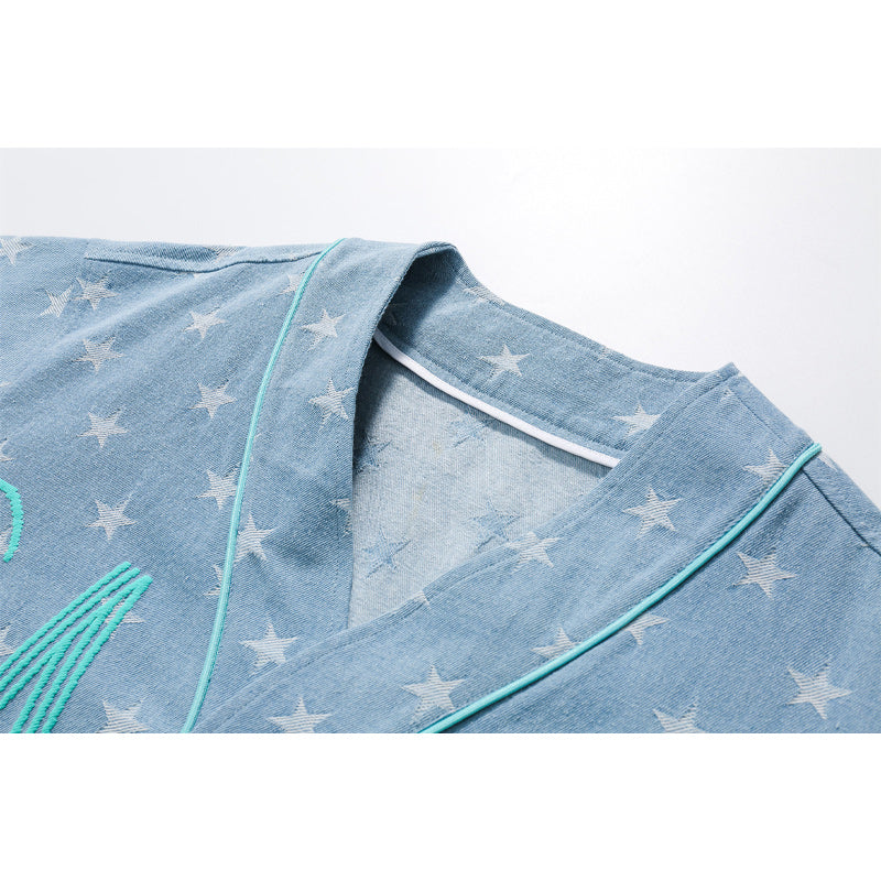 Vintage baseball short-sleeved shirt