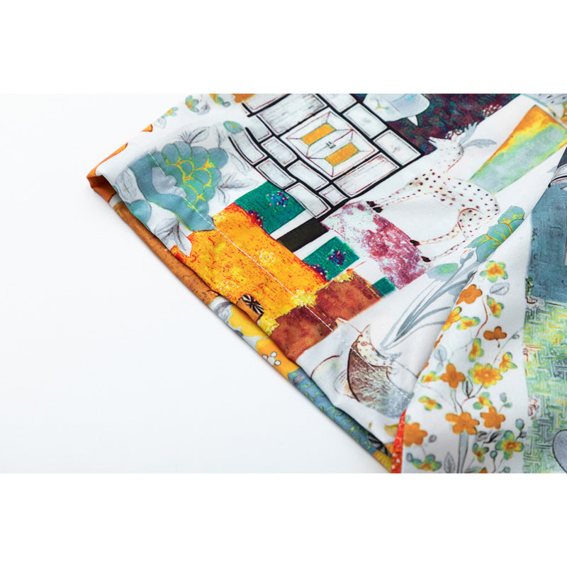 Cute printed short sleeve all-over shirt