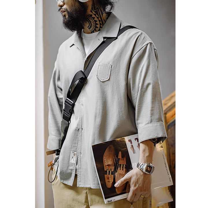 Mini Pocket Drop Shoulder Work Shirt