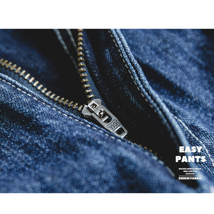 Denim wide tapered easy pants