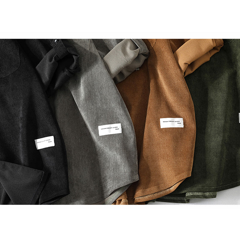 New for summer: Solid color, collarless, short-sleeved shirts M-5XL