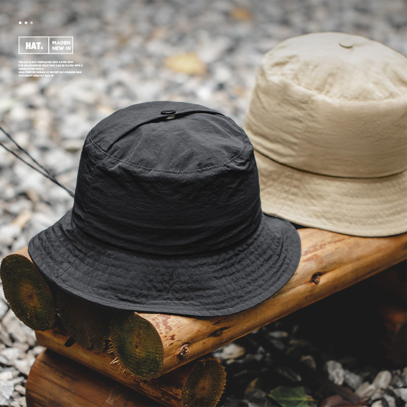 2-way foldable nylon bucket hat