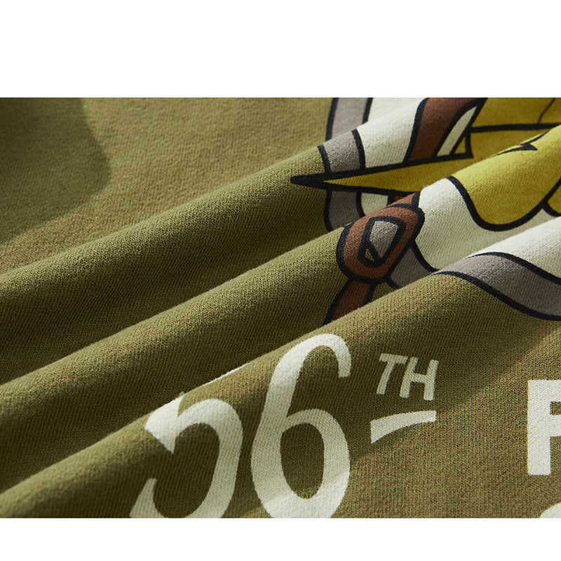 American Casual 490G Round Neck Pullover Hoodie
