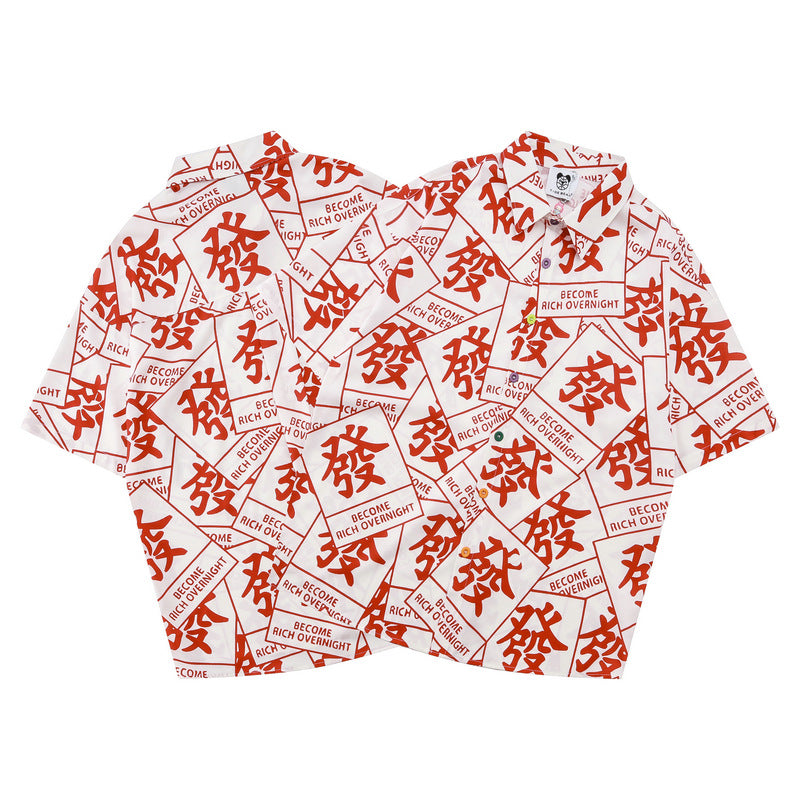 New summer letter print short sleeve shirt