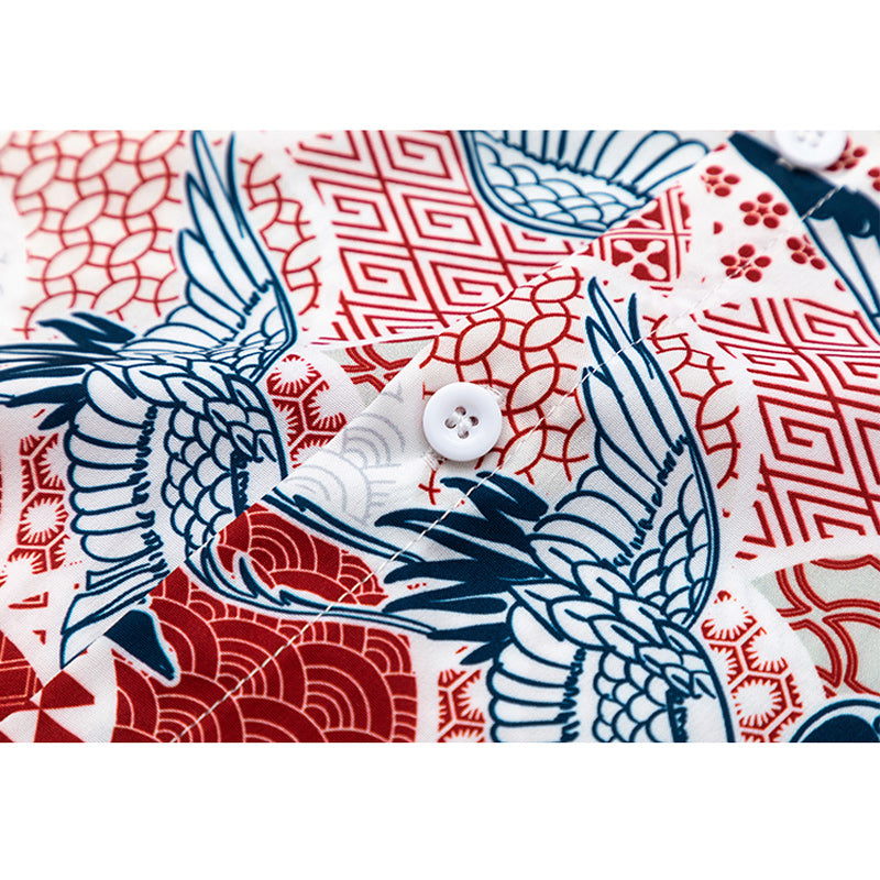 Traditional print all-over aloha short-sleeved shirt