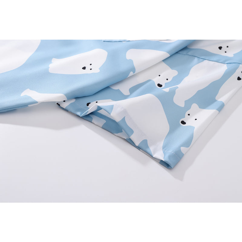 New summer polar bear print short sleeve shirt