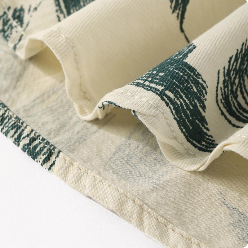 Alphabet print aloha shirt