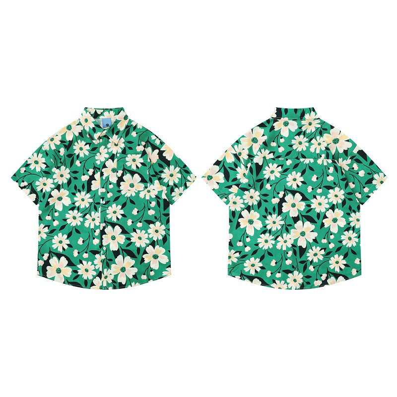 New for summer: floral print short-sleeved shirt