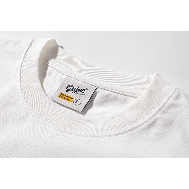 定番合わせやすい刺繍長袖Tシャツ