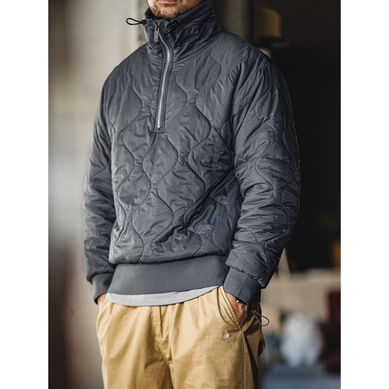 「3M Thinsulate™」ハイネックハーフジップキルトプルオーバー