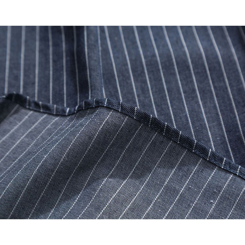 Striped pocket shirt with lettering on sleeves