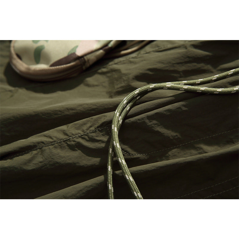 Loose casual army green shorts
