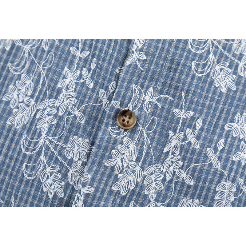 New summer floral print short sleeve shirt