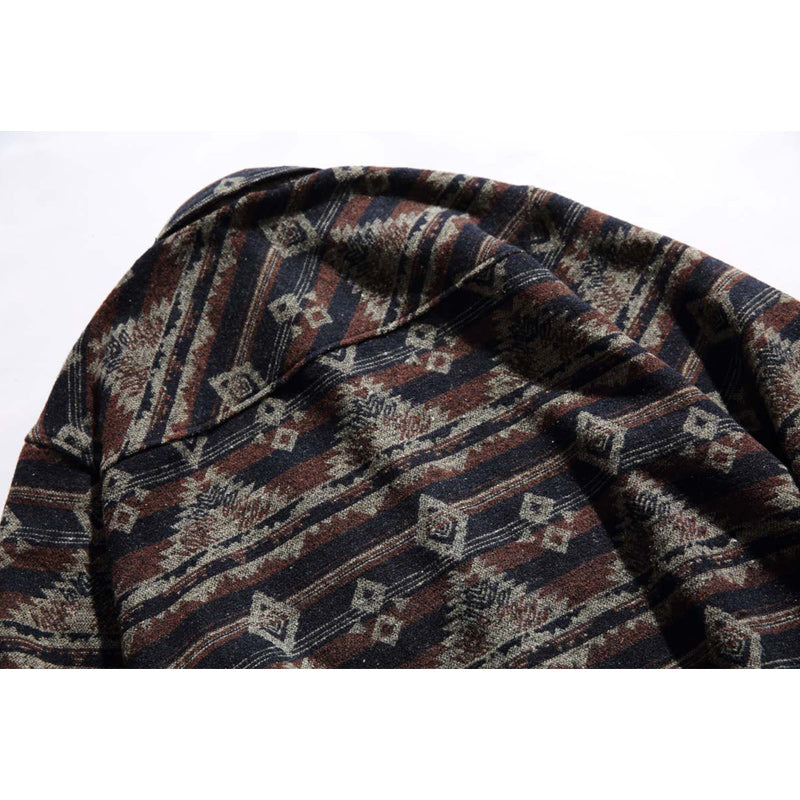 NAVAJO Jacquard Tweed Long Sleeve Shirt