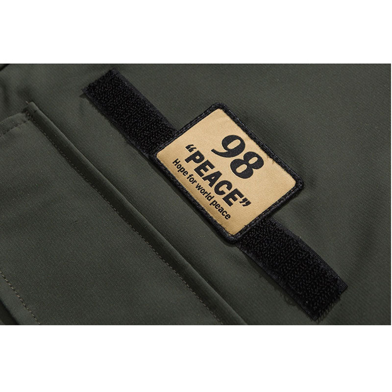 Stand collar multi-pocket outdoor cargo jacket
