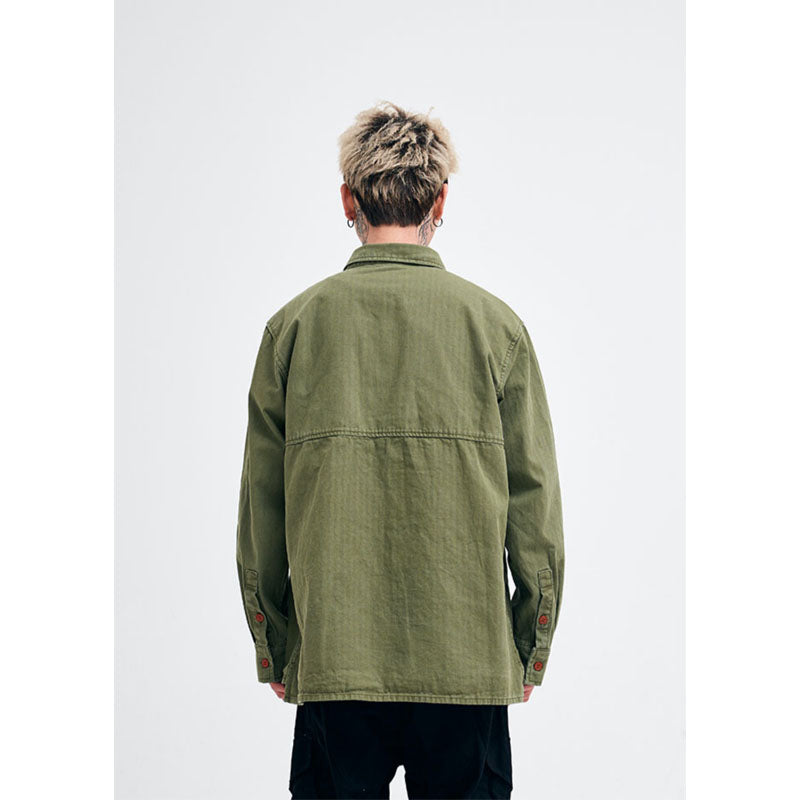 m51 light jacketプルオーバー多ポケットシャツ