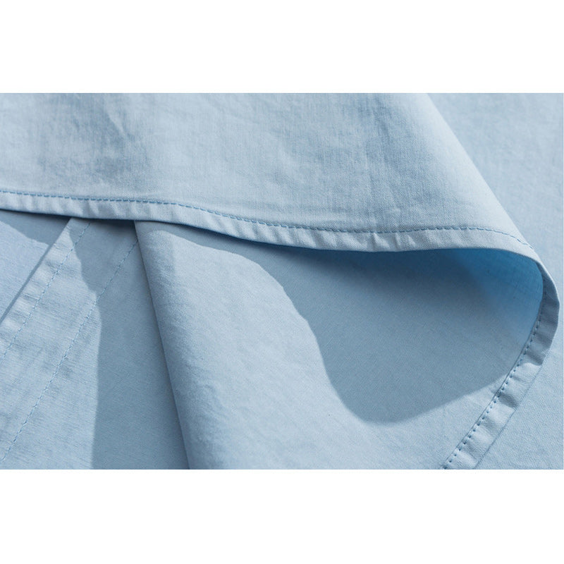 Printed pocket plain work short sleeve shirt