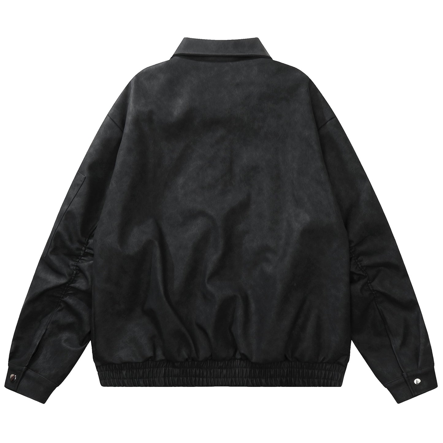 American casual simple classic leather jacket
