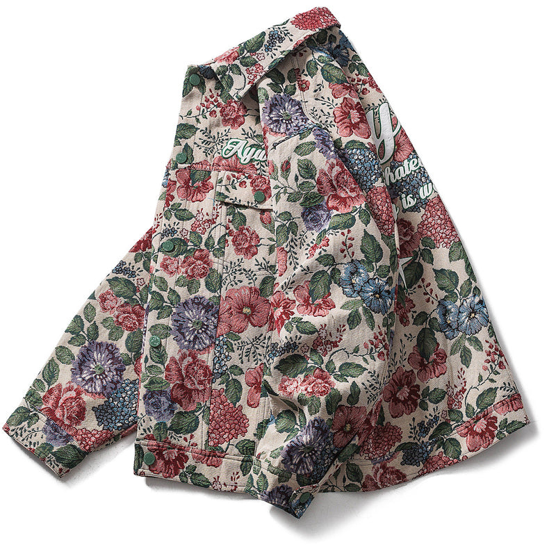 Embroidered American Vintage Coat Cargo Jacket