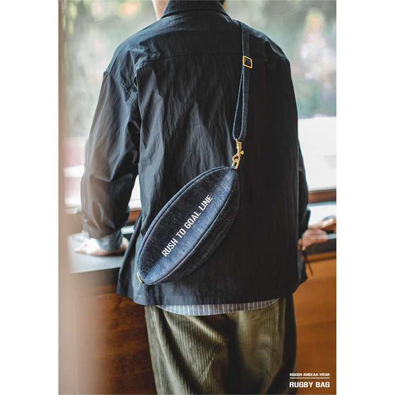 13.5 oz Denim Alphabet Side Bag